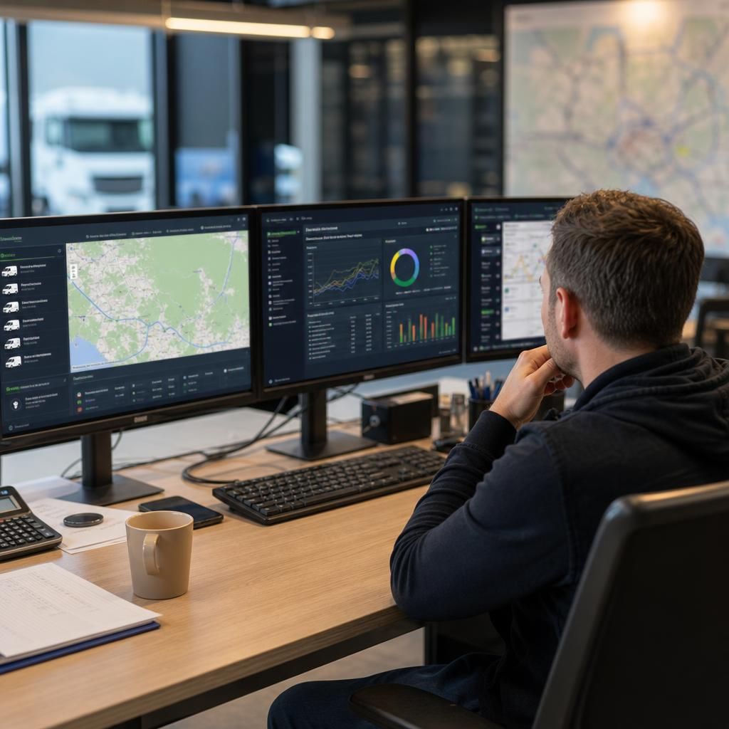 Business analyst reviewing data insights