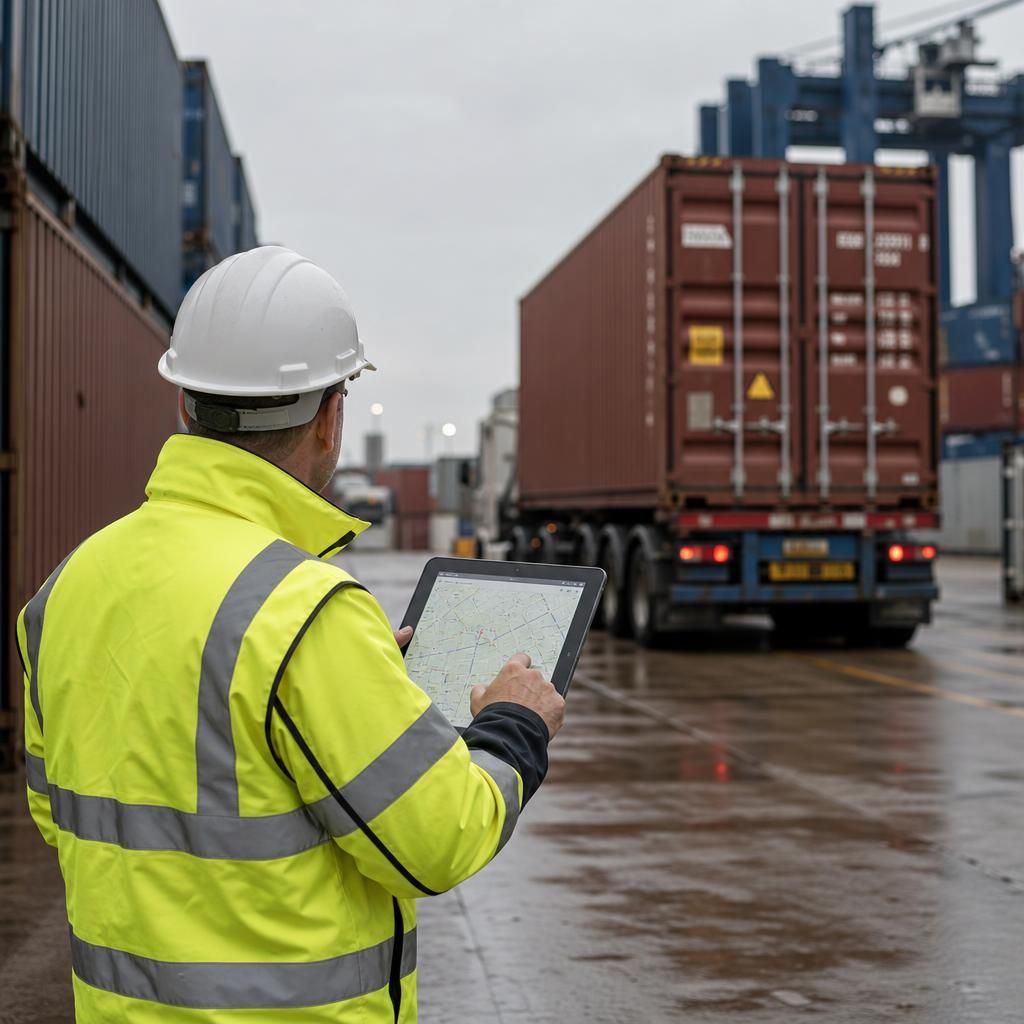 GPS device attached to cargo container