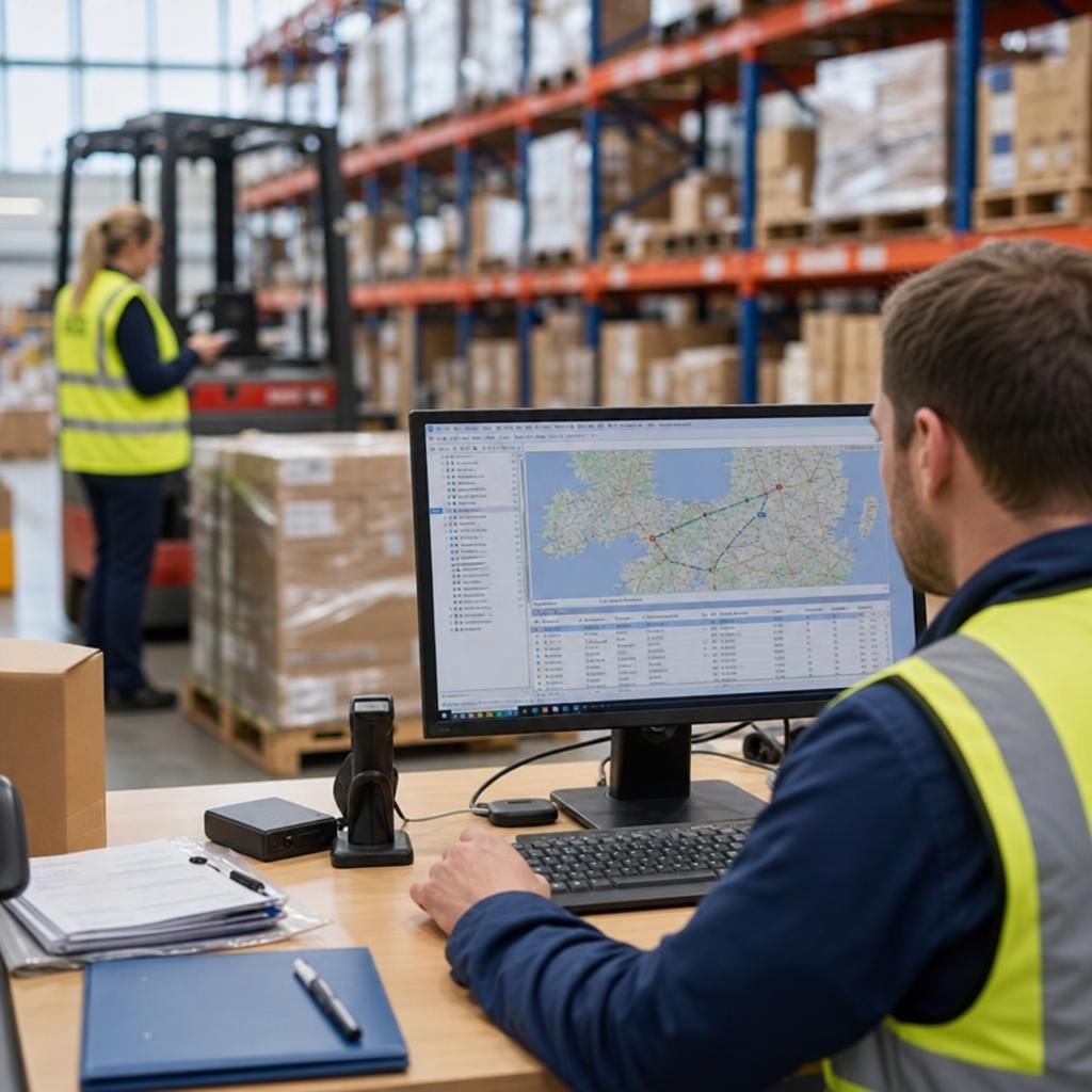 Delivery van transporting goods