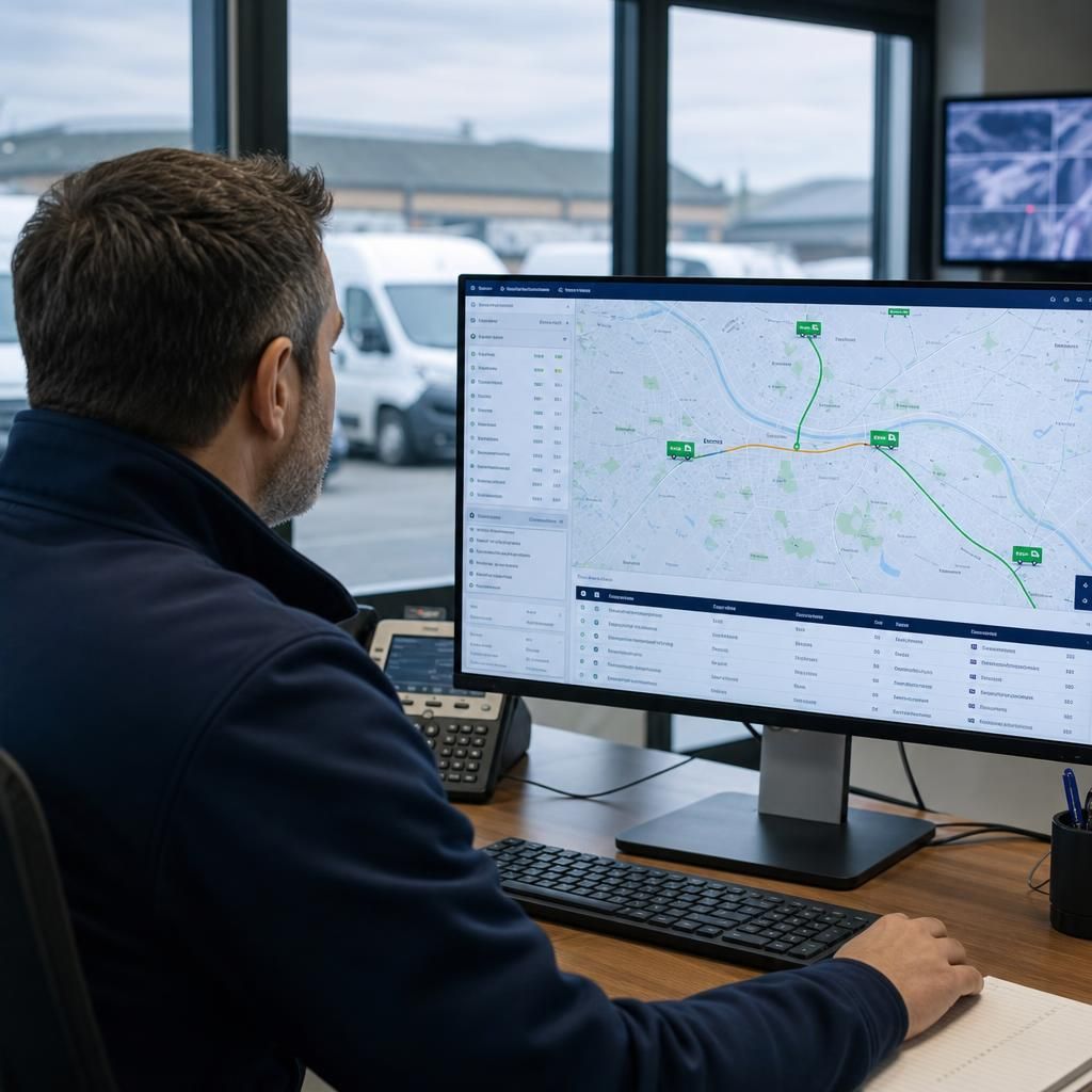 Vehicle maintenance alert on fleet management software