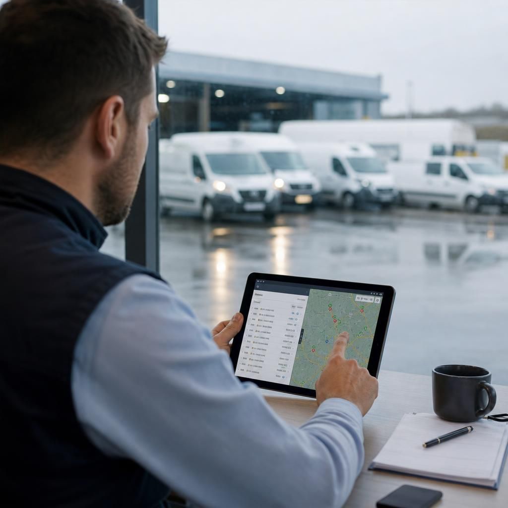 Fleet management software showing compliance documentation.