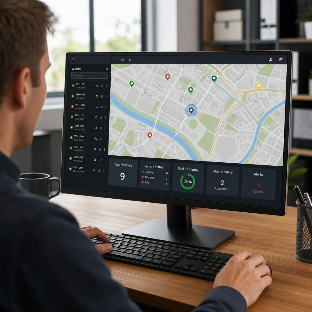 Device monitoring driver behaviour in a vehicle