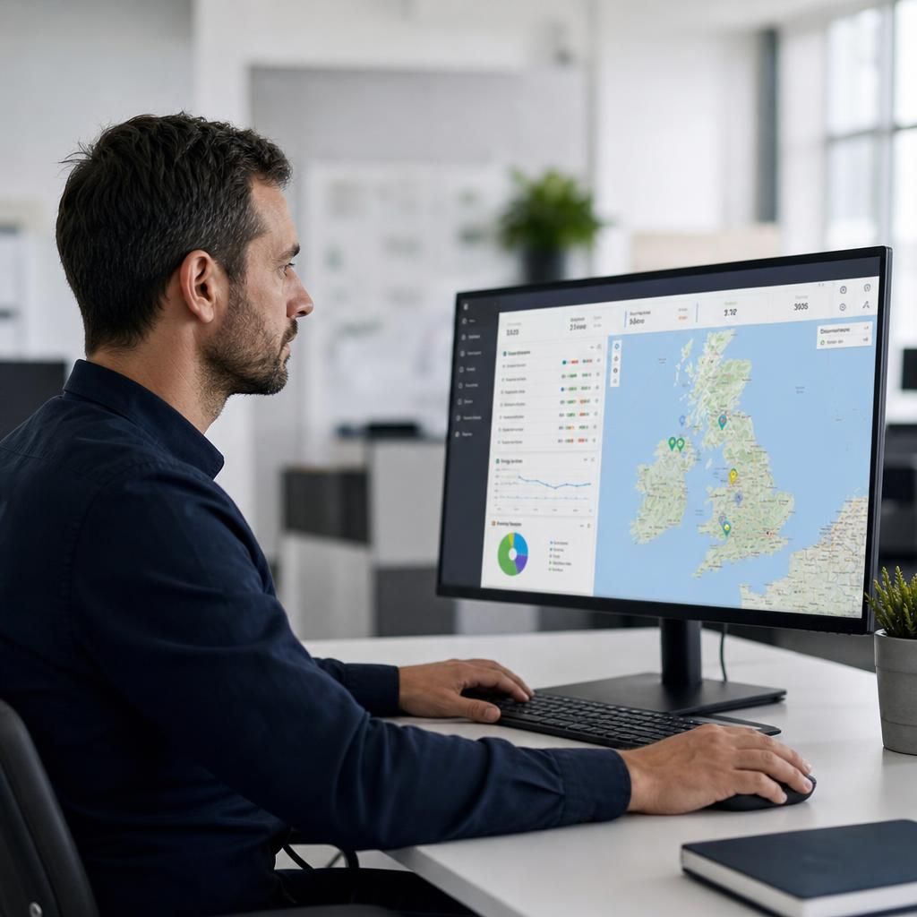 Visual representation of geofencing feature in GPS software