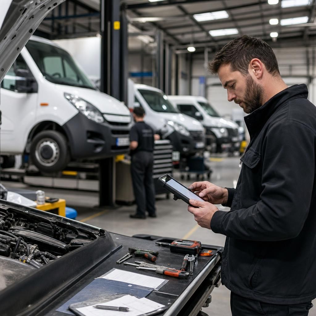 Mobile device accessing fleet software