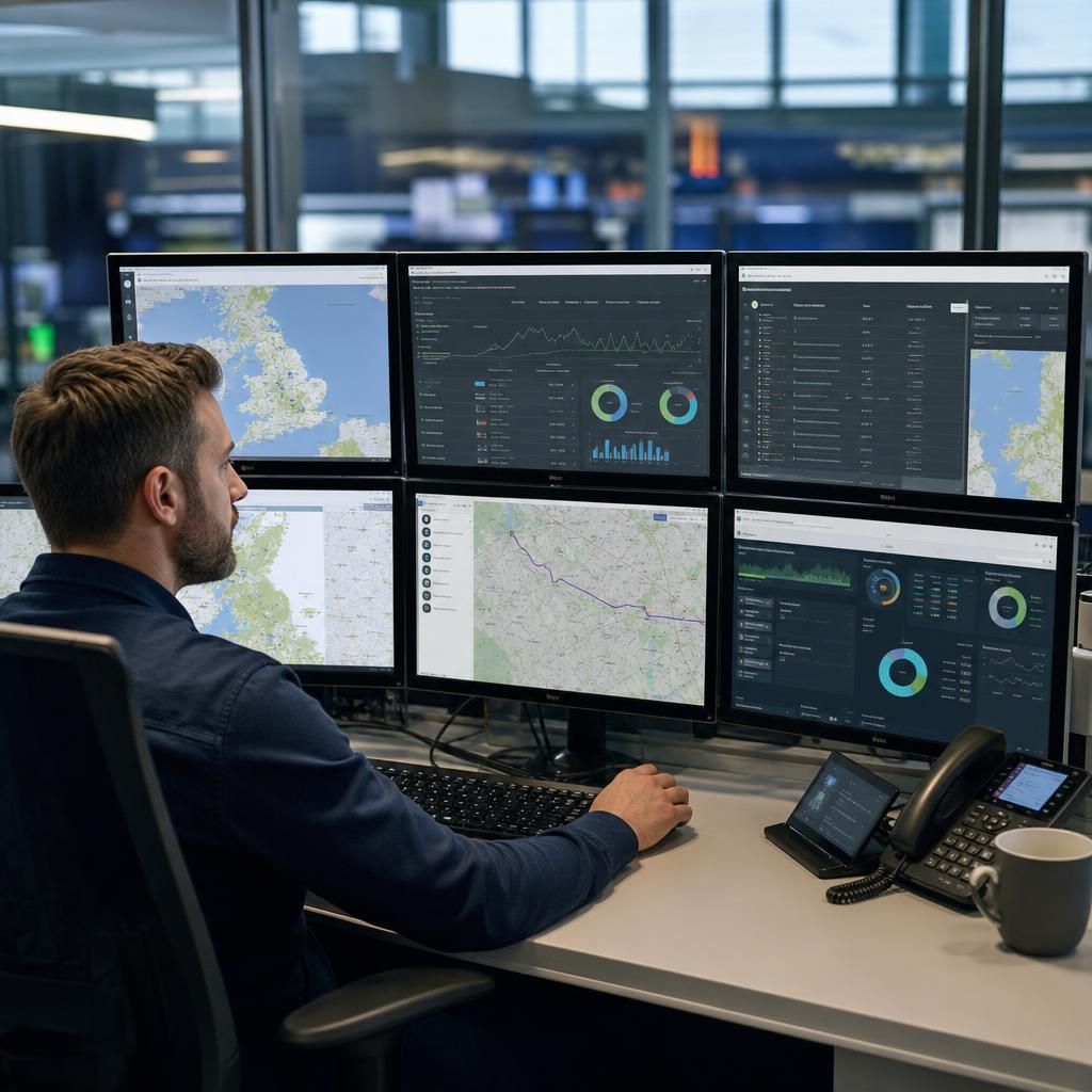 Illustration of data integration from various telematics sources