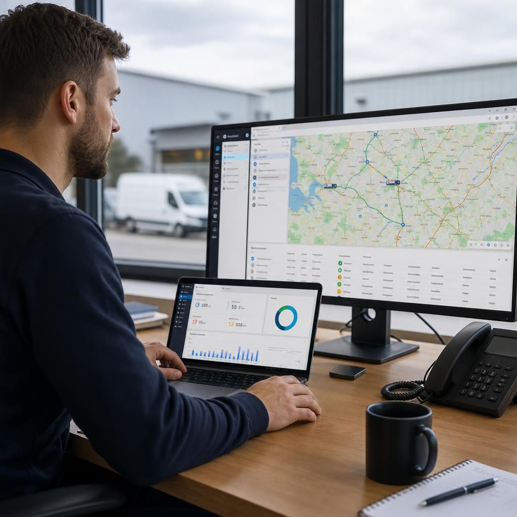 Dashboard showing vehicle maintenance alerts