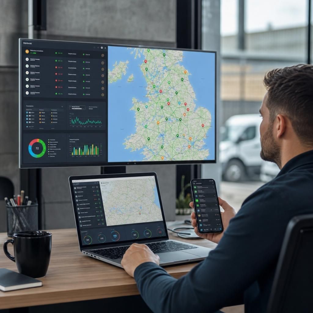 Dashboard with vehicle maintenance alerts