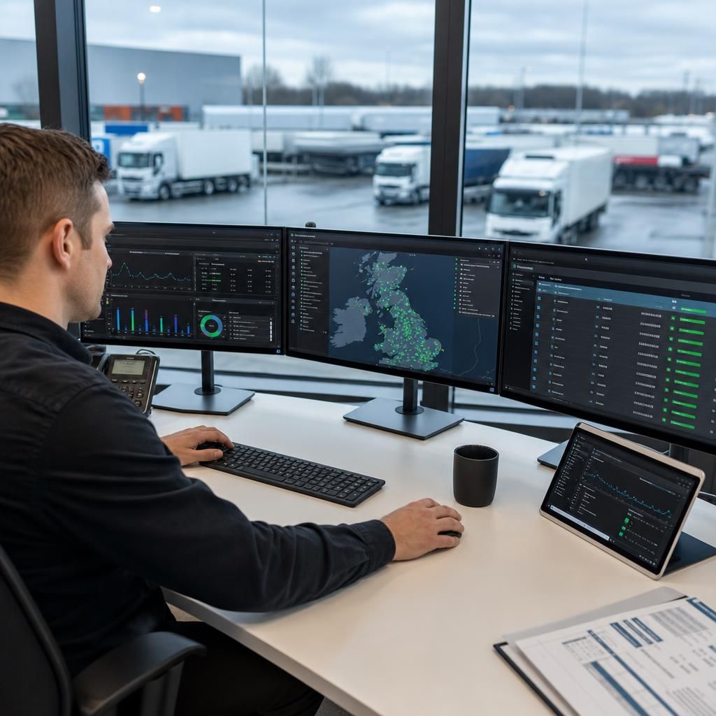Fleet manager monitoring fleet remotely