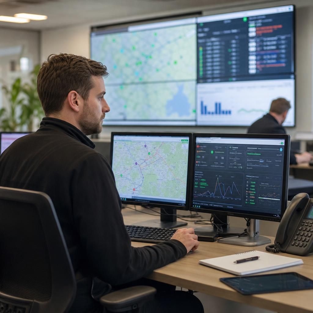 Fleet vehicle with real-time tracking technology