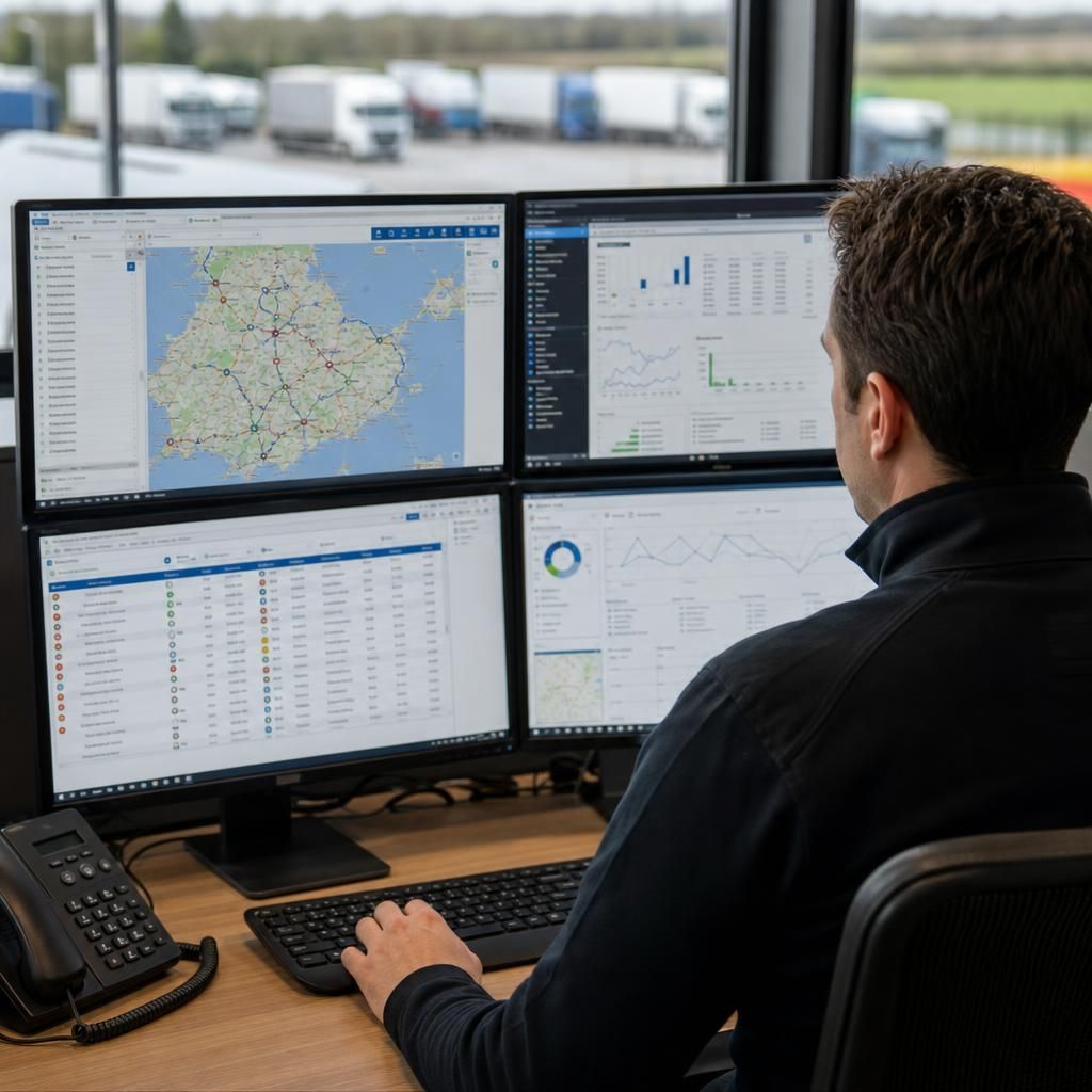 Secured fleet assets in parking facility