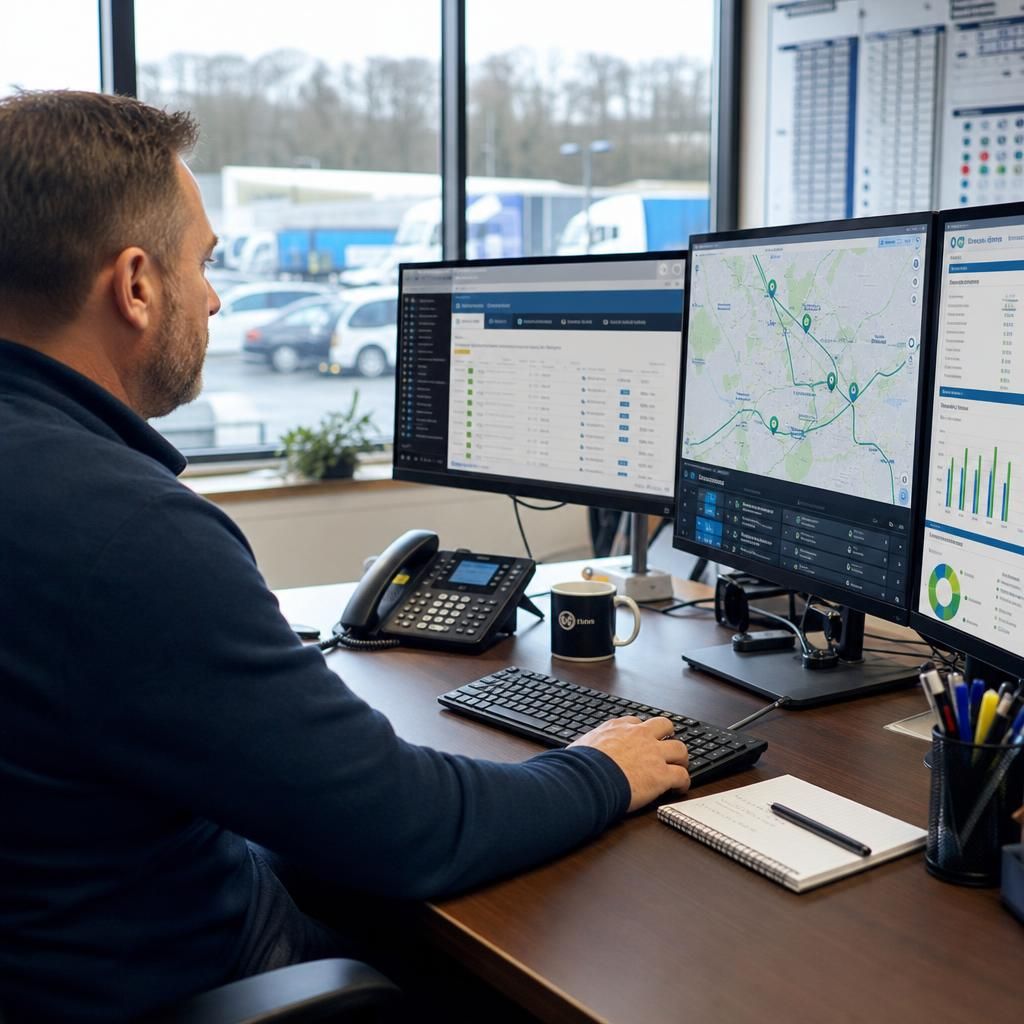 Dashboard displaying driver behaviour metrics