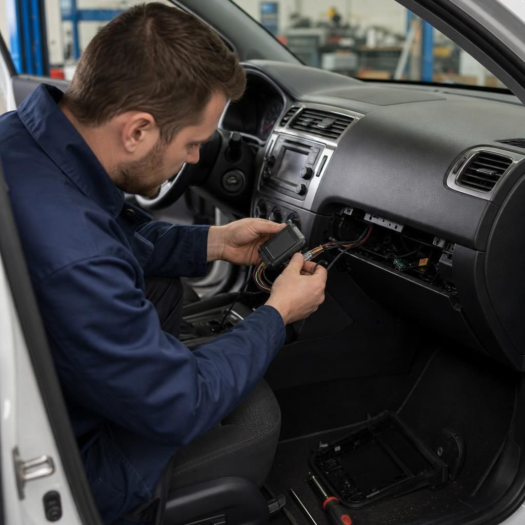 A GPS screen displaying real-time movement of a vehicle