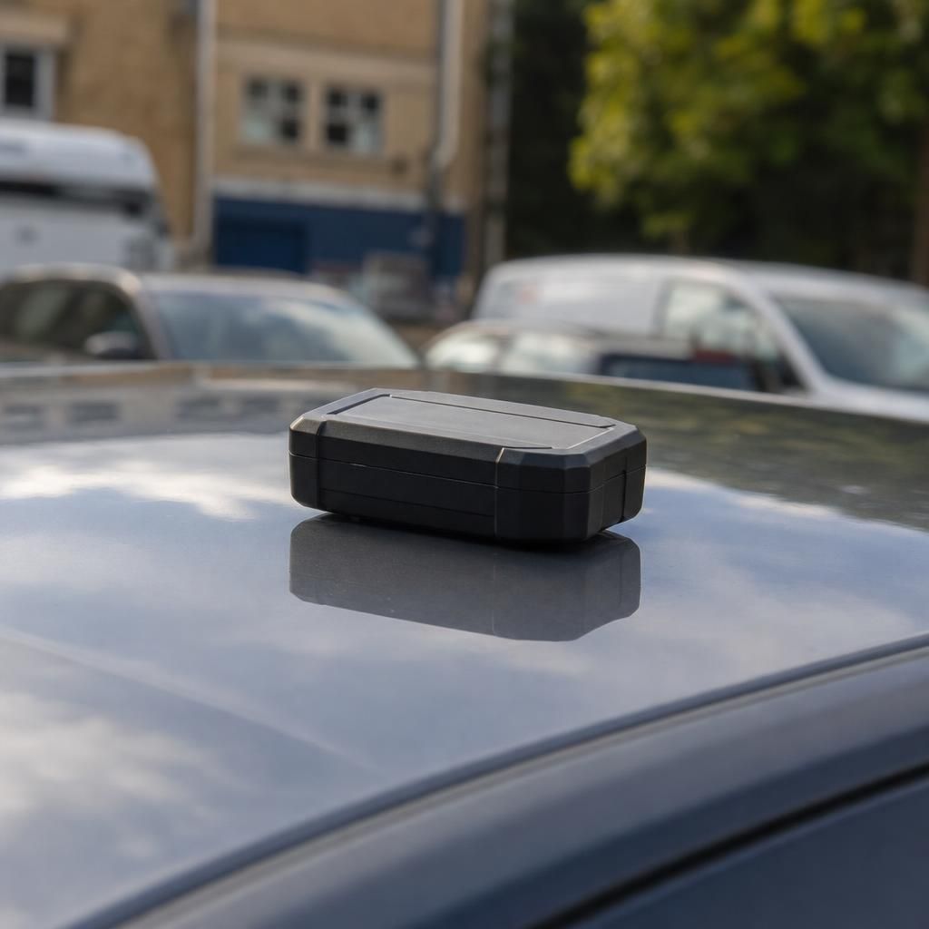 Securely Attached Portable Tracker on a Vehicle