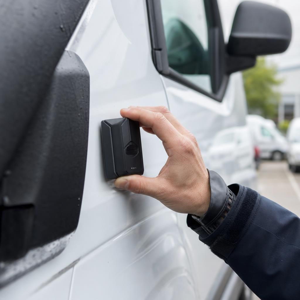 Fleet of Delivery Vans Being Monitored