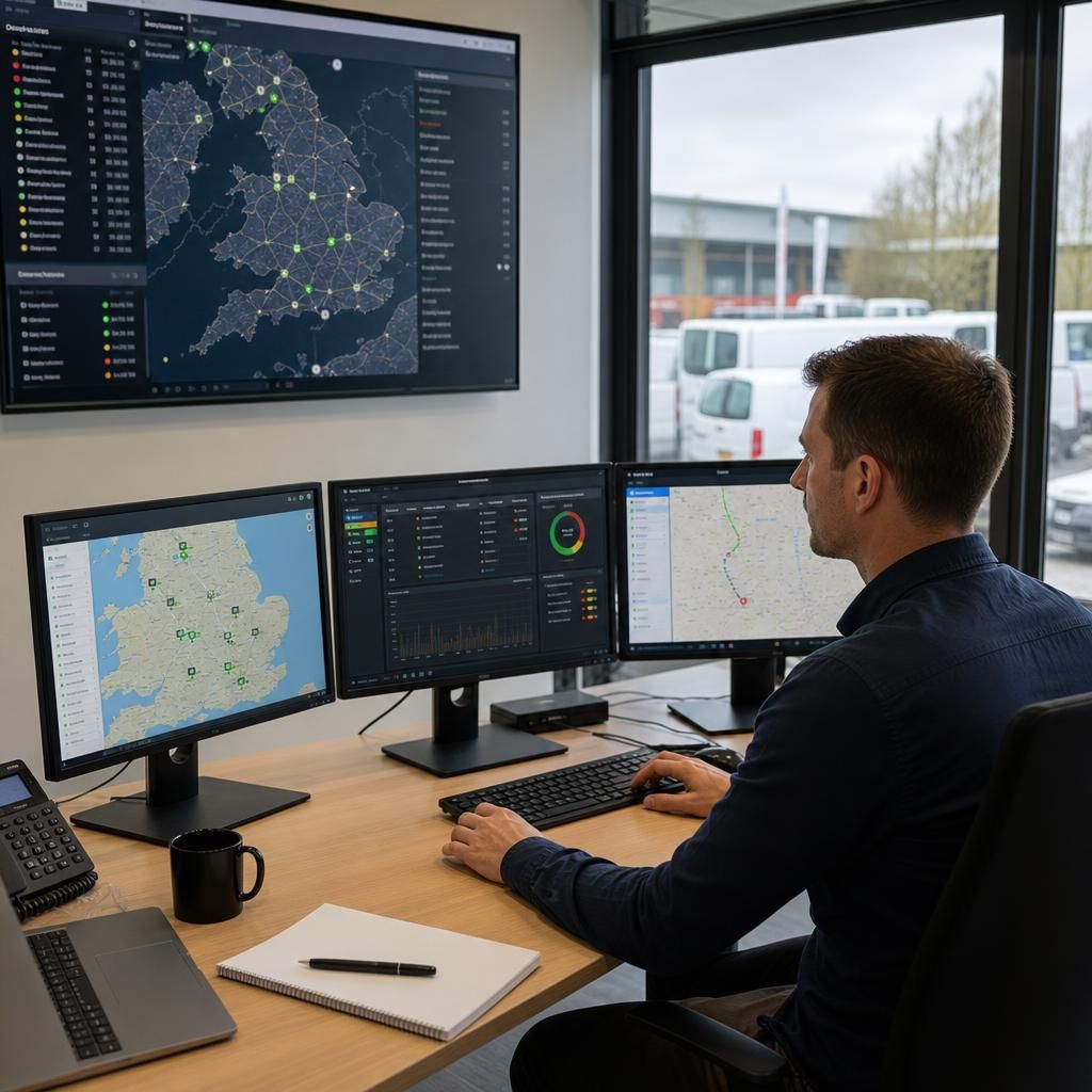 Fleet manager using telematics software