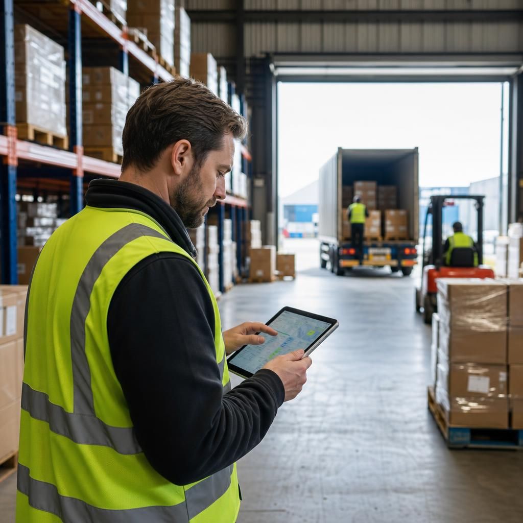 Notification alerts from shipment tracking app