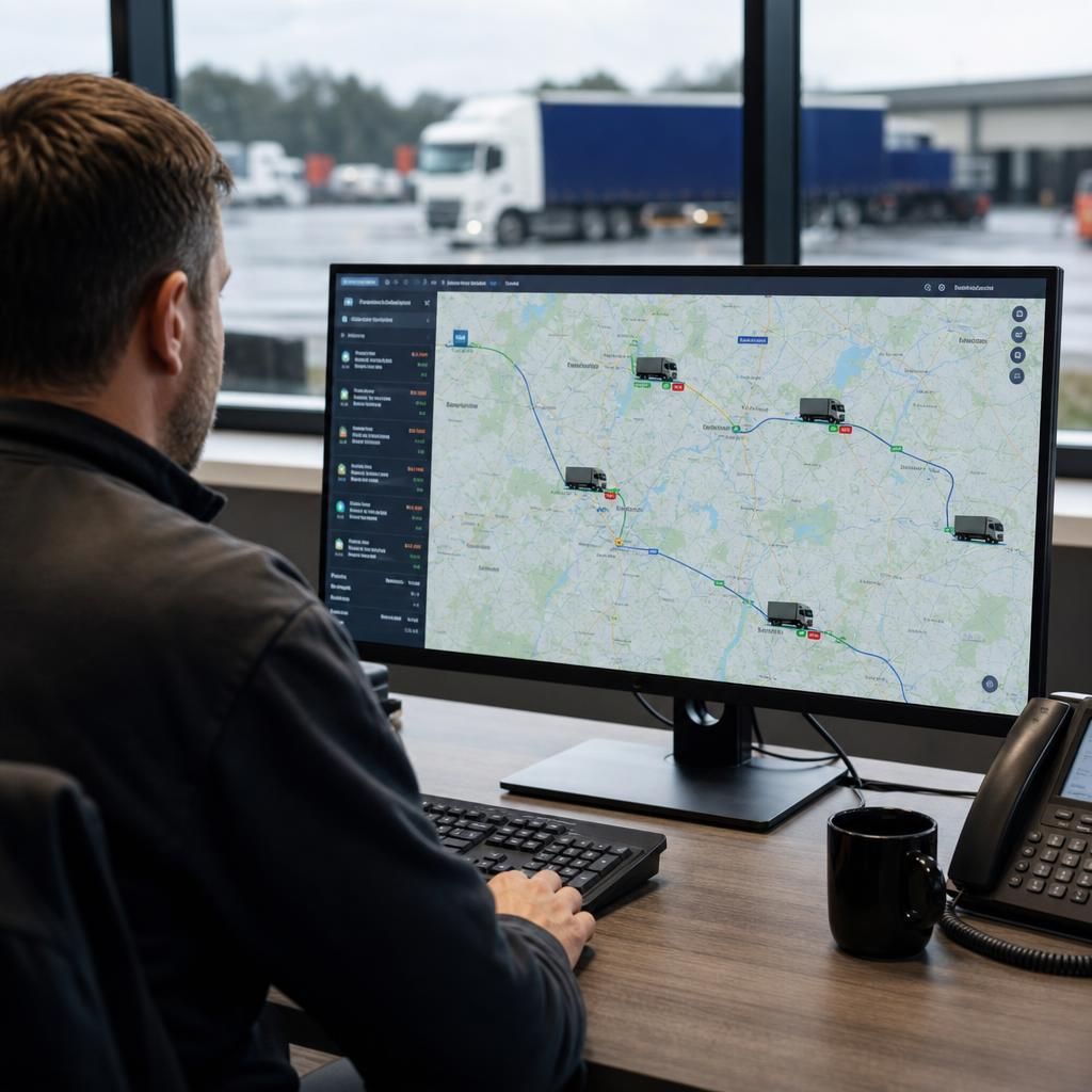 Real-time tracking of trailers on a digital map