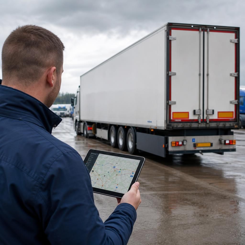 Fleet management dashboard showing real-time data