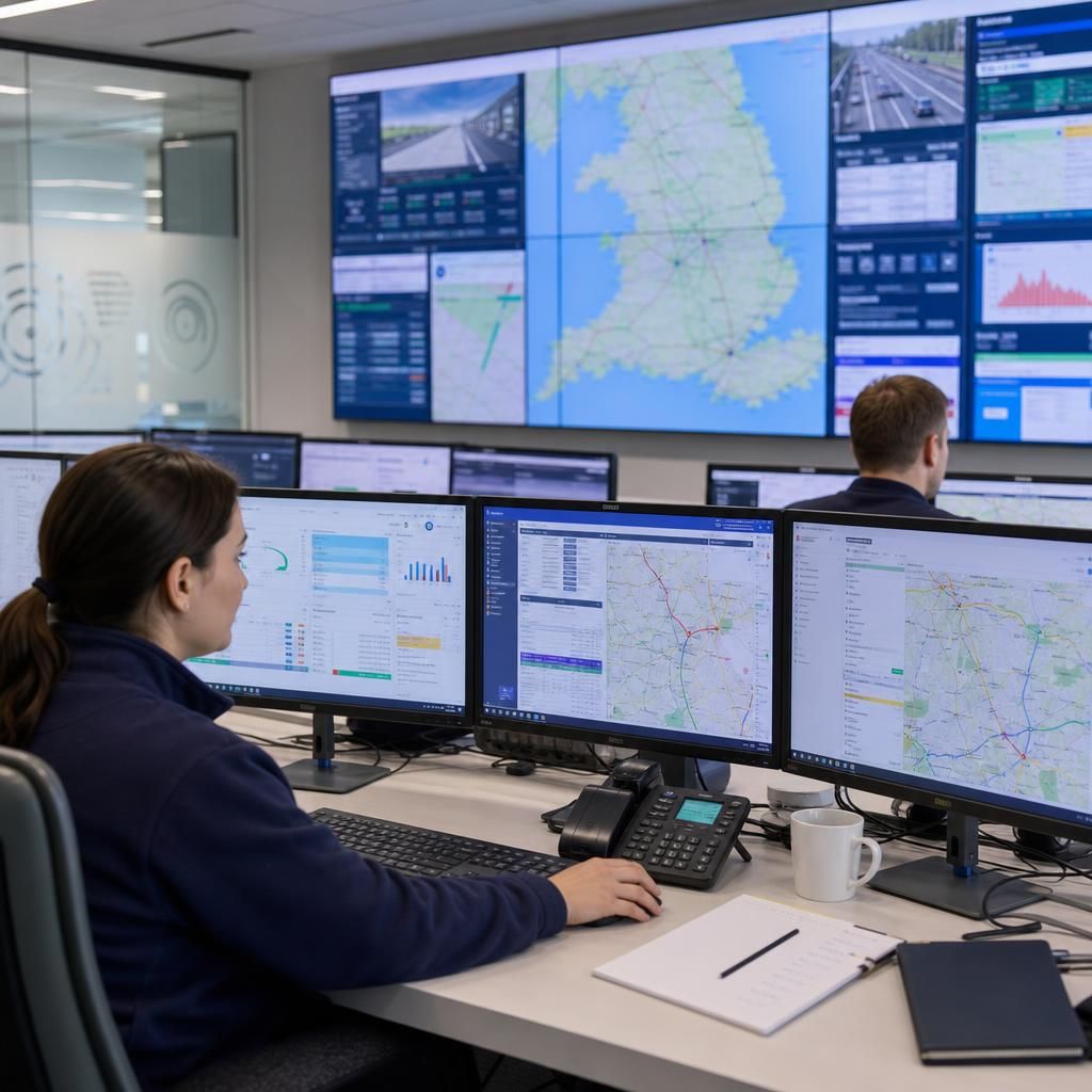 Buses on route monitored via tracking software
