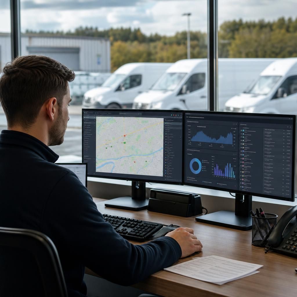 Visual of asset tracking management system interface