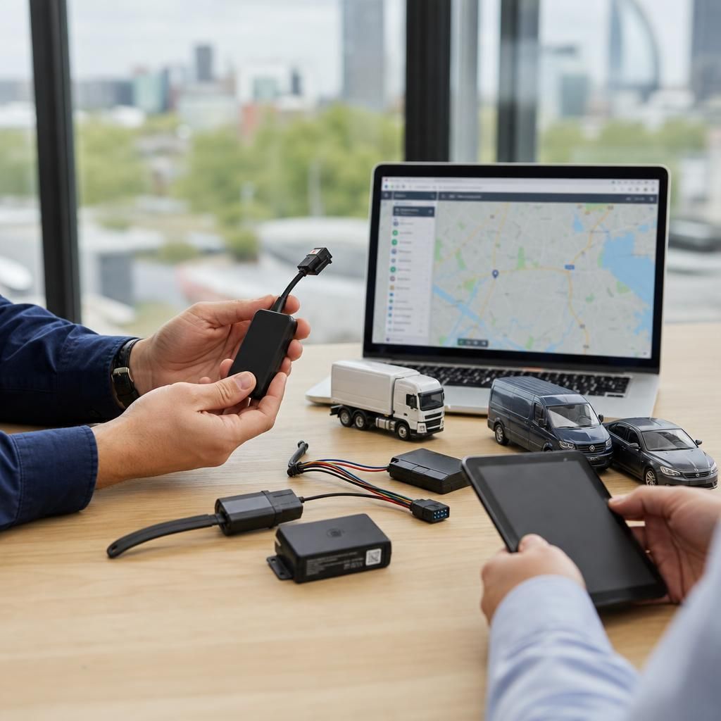 Client's fleet equipped with GPS devices