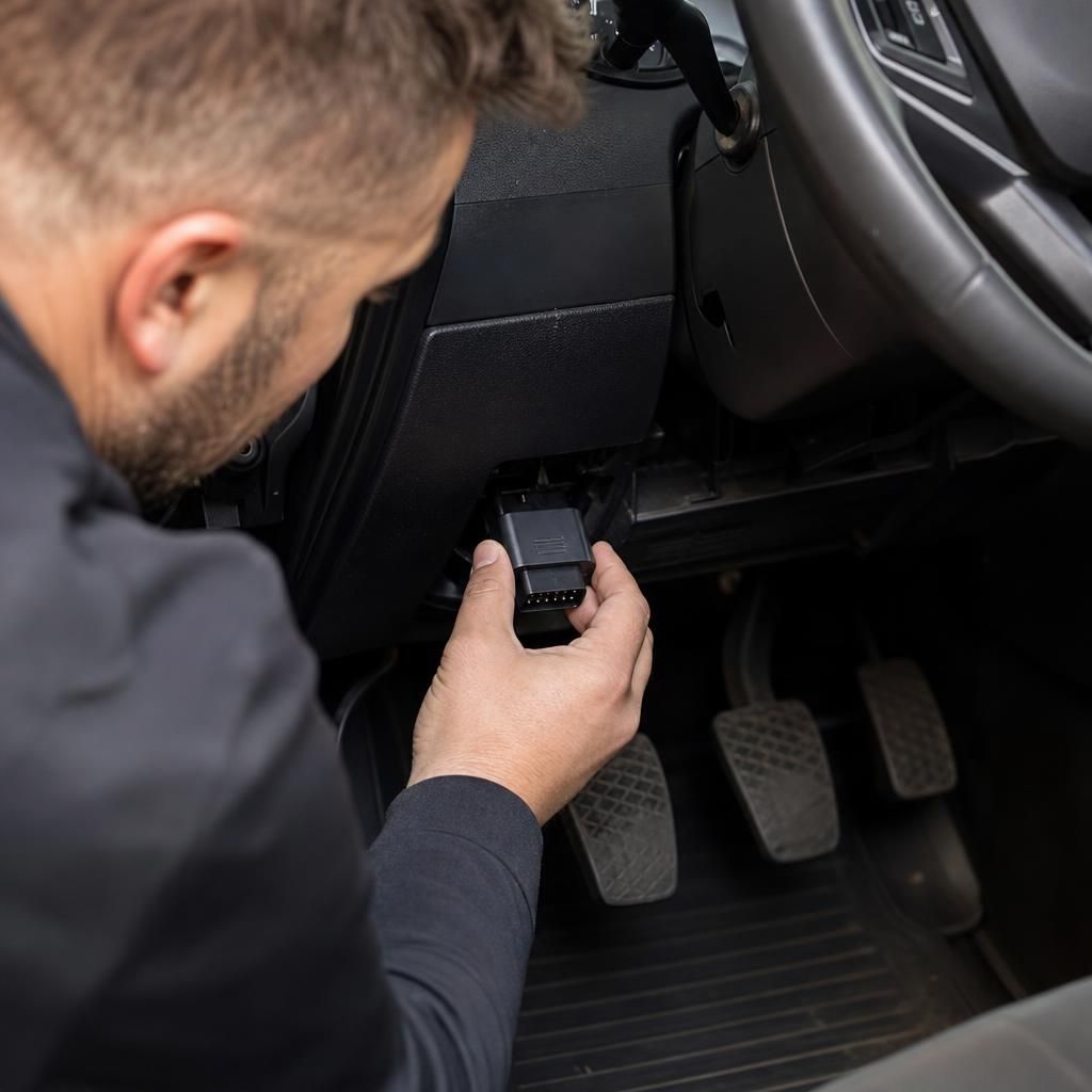 Secured vehicle using OBD device