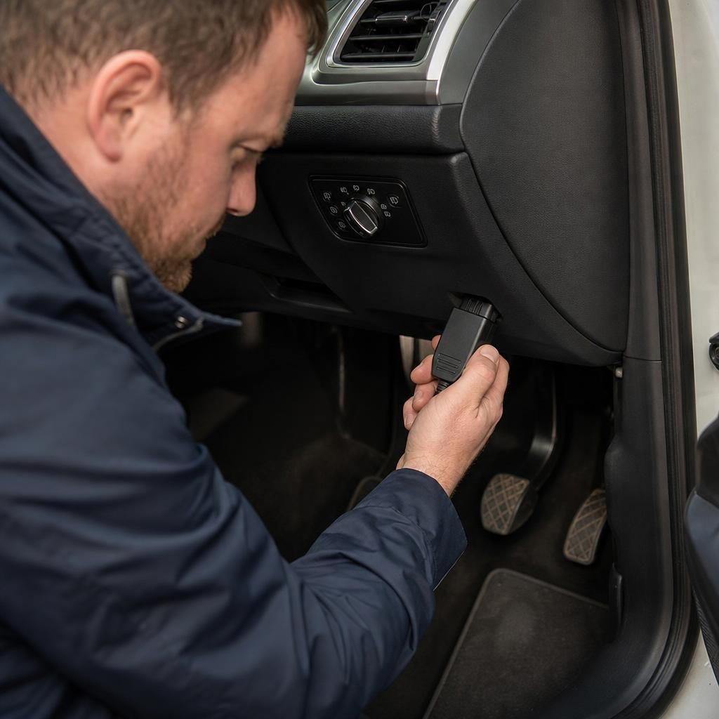 Driver receiving feedback on driving behaviour
