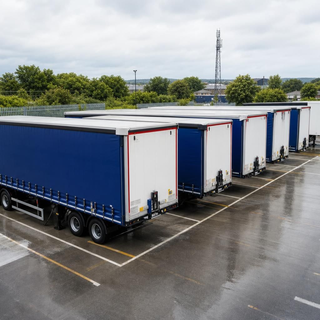 GPS software showing real-time trailer locations