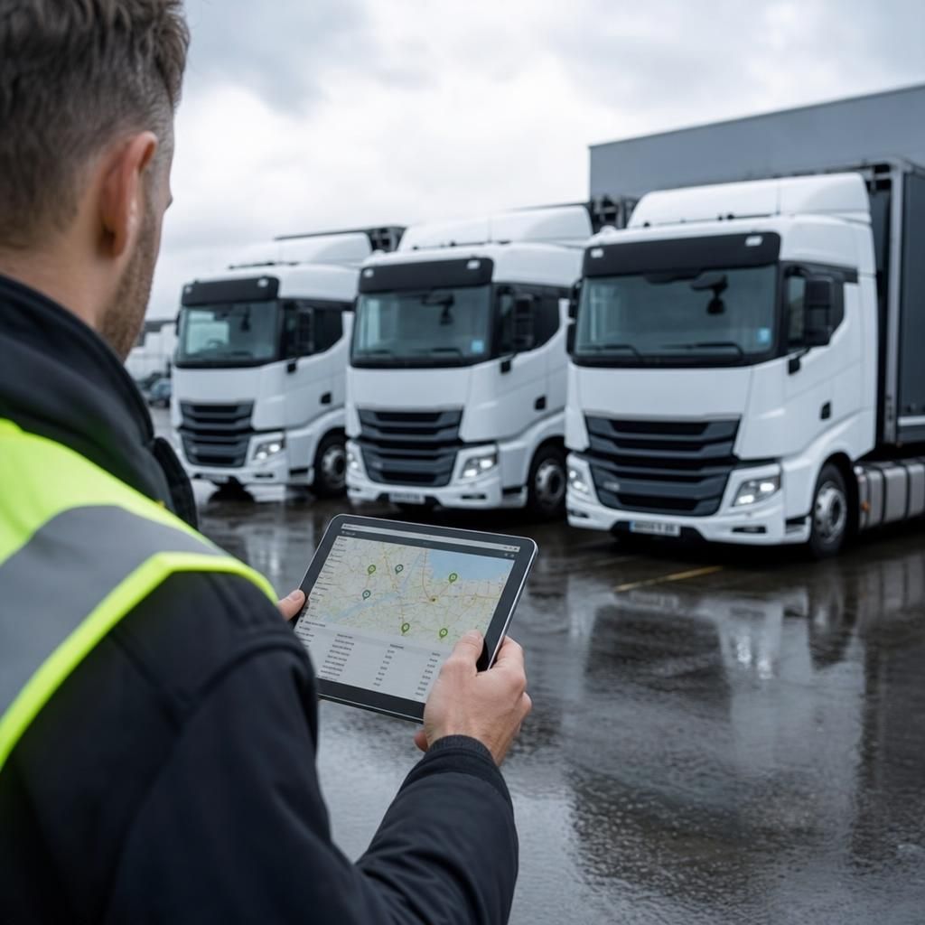 Map displaying optimised truck routes