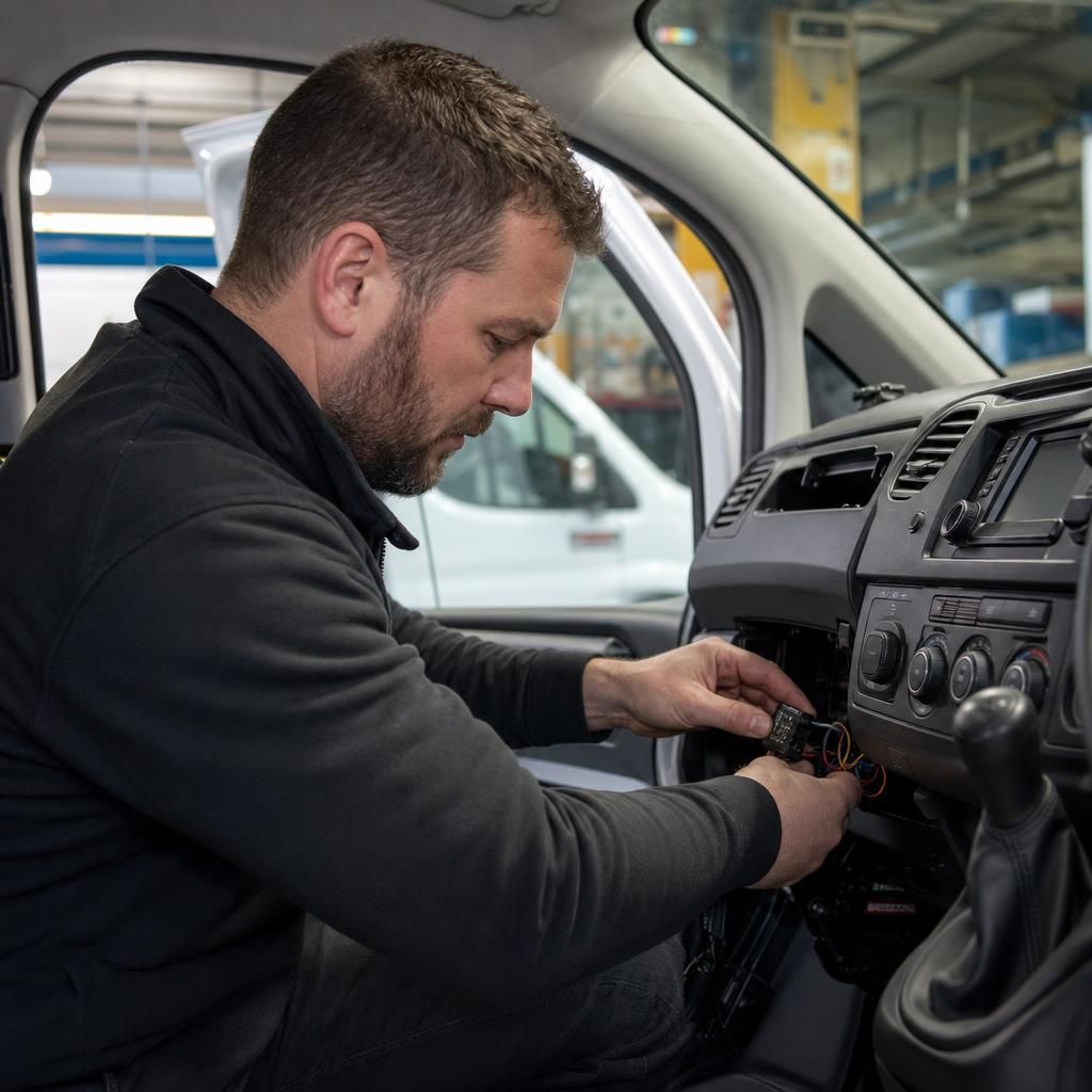 Real-time van tracking on a digital map