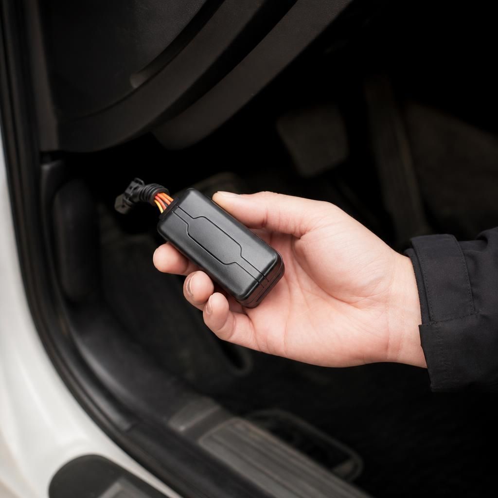 Delivery vans equipped with GPS trackers