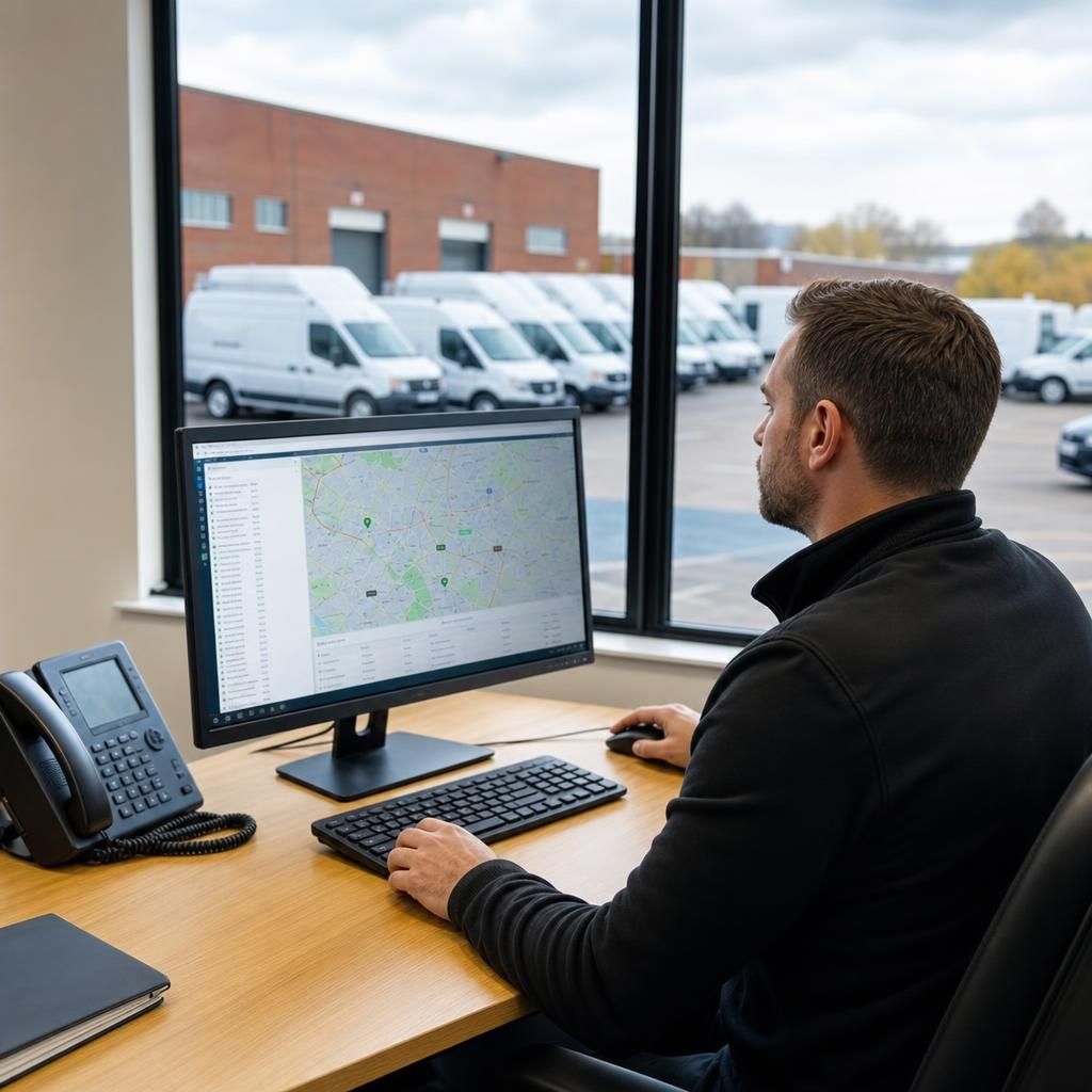 Catering van with GPS system
