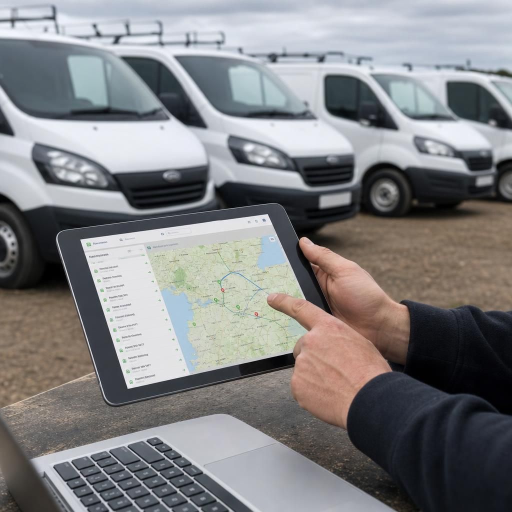 Fleet of taxis with GPS devices