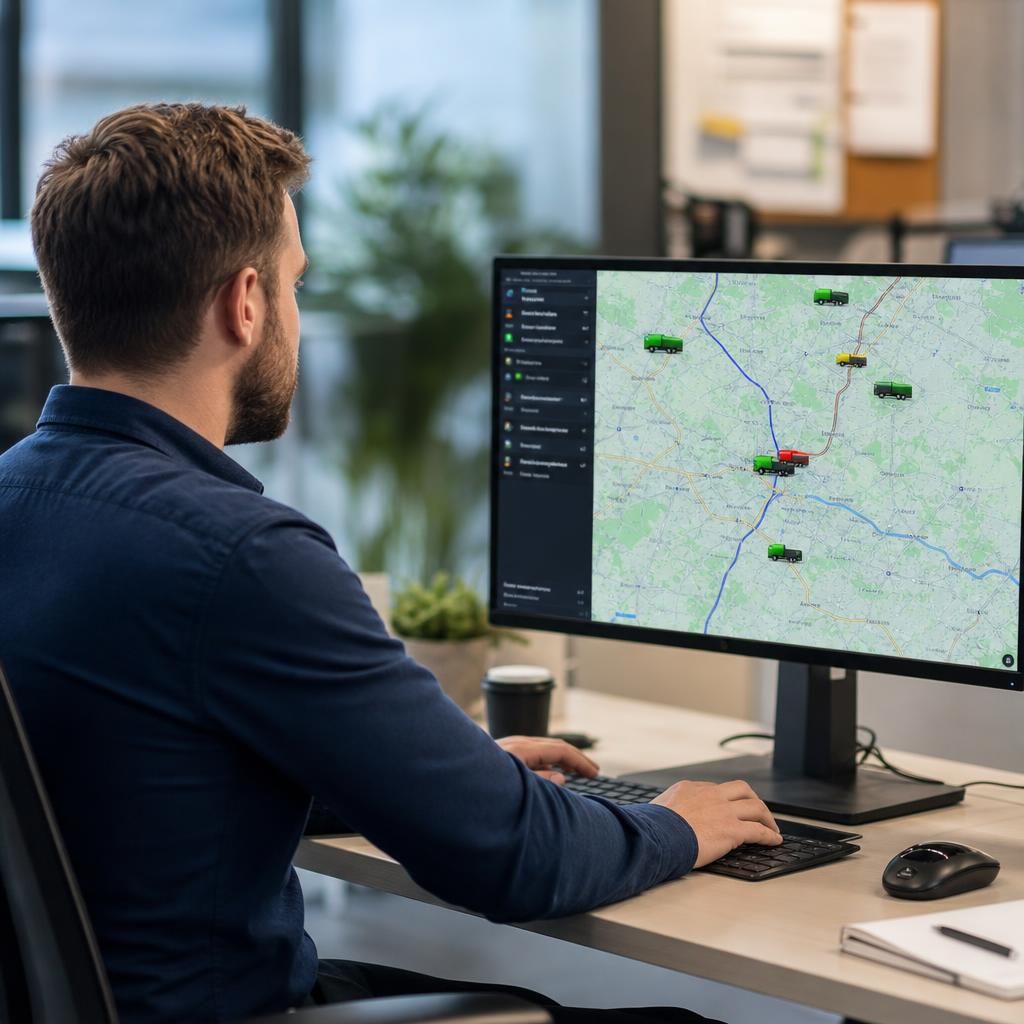 Transport trucks with GPS systems