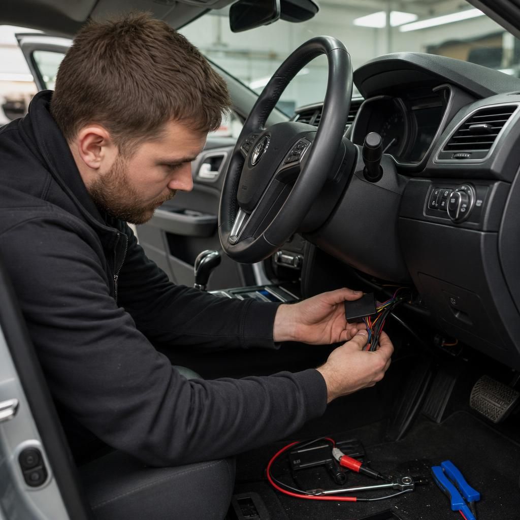 Fleet of delivery vans fitted with GPS trackers