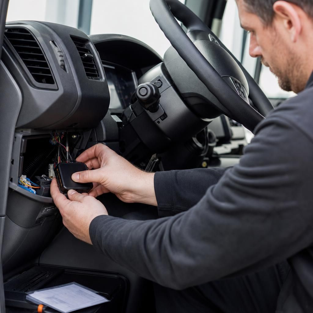 Courier drivers discussing logistics