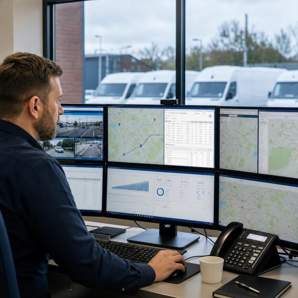 Dashboard showing real-time vehicle tracking