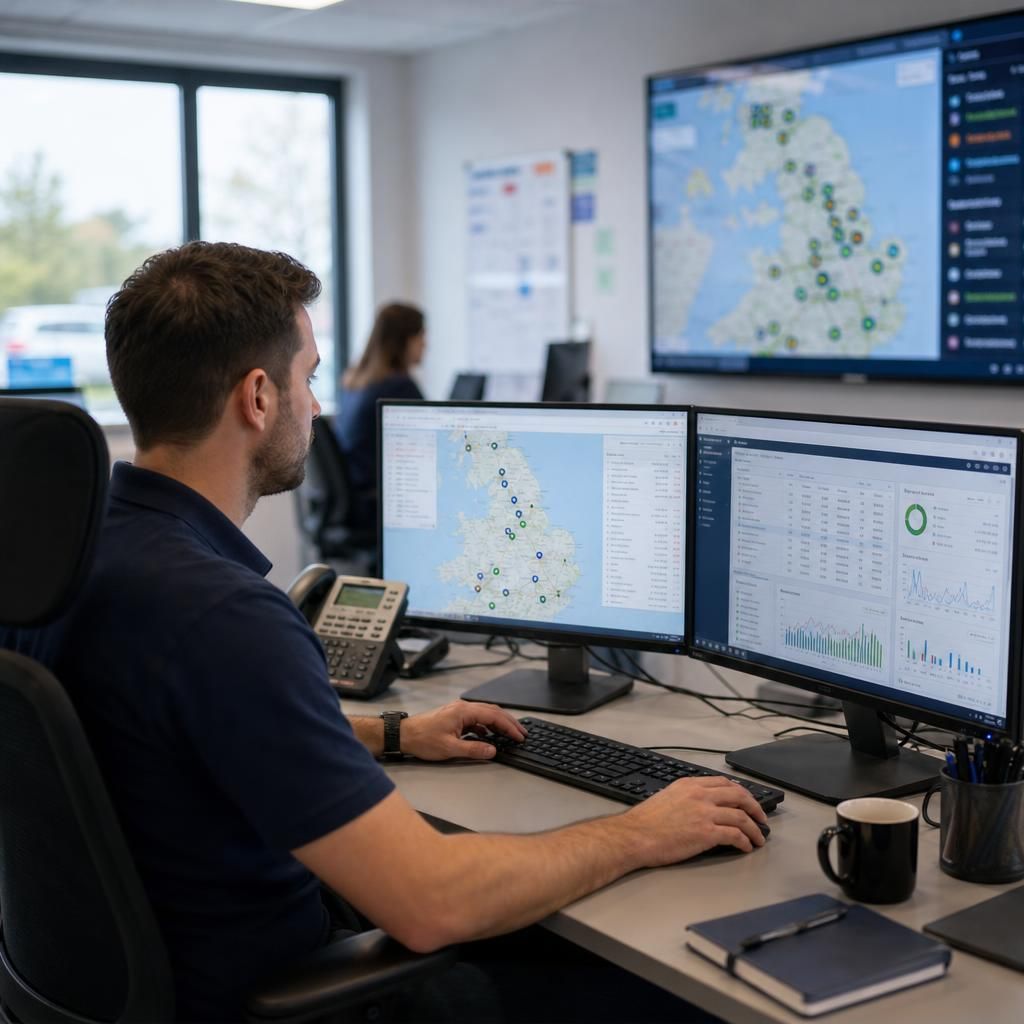 Real-time location tracking interface on a smartphone