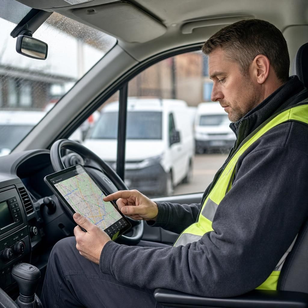 Customer fleet using GPS van trackers